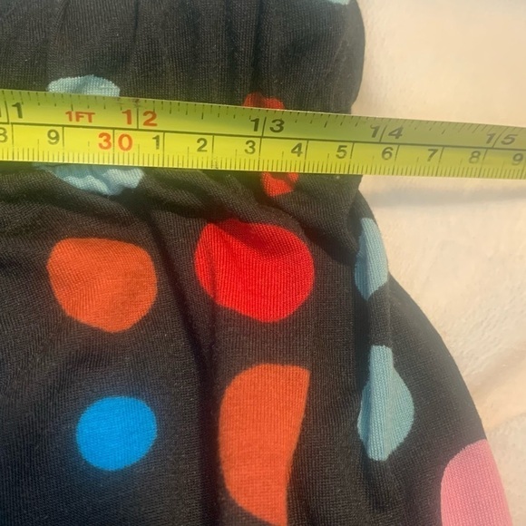 NWT Pajama Pants Large (Girls) Totally Pink Soft Fabric Black Multicolored Dots - Picture 8 of 8